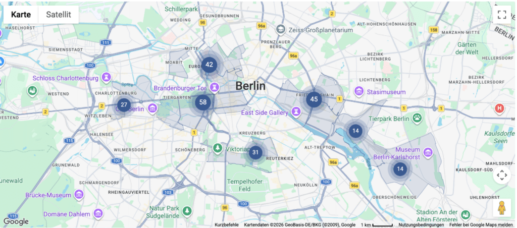 Demobild WP-ImmoMakler Karten – konfigurierbares Marker-Clustering 200px