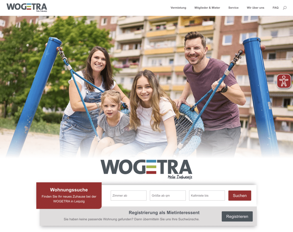 Suchmaske im Header – Beispiel WOGETRA